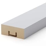 Интерьерная рейка МДФ STELLA Бриона Белая 16x40x2700 фото