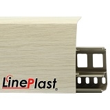 Напольный плинтус ПВХ LinePlast LS013 Туя светлая 85 мм фото