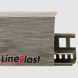 Напольный плинтус ПВХ LinePlast LS007 Ива серебристая 85 мм фото