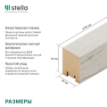 Интерьерная рейка МДФ STELLA Ривьера Дуб Санремо Белый 40x30x2700 фото 4