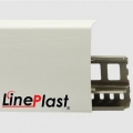 Напольный плинтус ПВХ LinePlast LS001 Белый с тиснением 85 мм фото 2