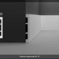 Прямой напольный плинтус из дюрополимера SK-51 100x13x2000 мм фото 2