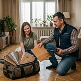 Выезд замерщика с образцами линолеума фото